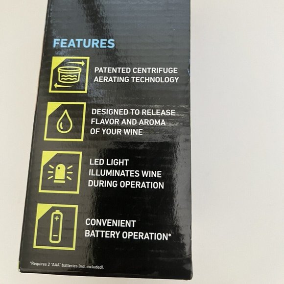 🚨SOLD 🚨 Sharper Image Electronic Spinning Wine Aerator NIB - Picture 4 of 5